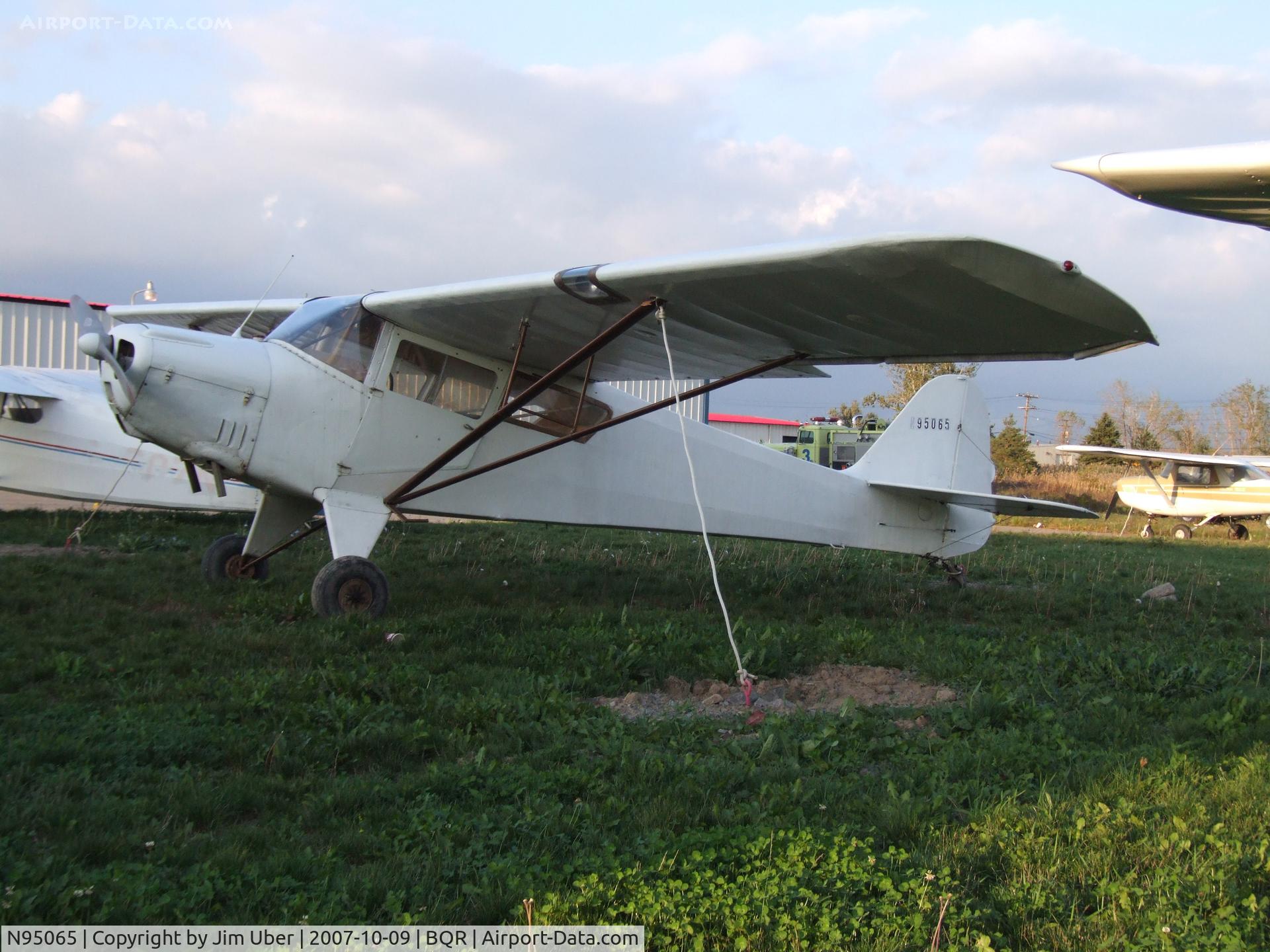 N95065, 1946 Taylorcraft F-19 Sportsman Sportsman C/N 9465, Temporarily outside, waitin' for the new hangars to be ready