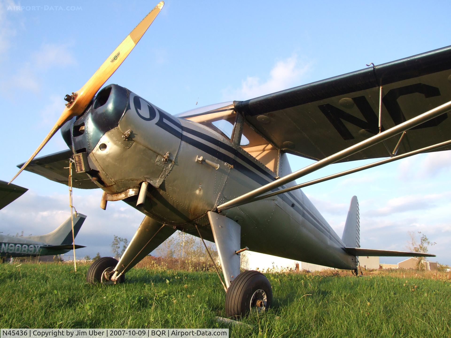 N45436, 1945 Silvaire LUSCOMBE 8A C/N 1963, Tied down in the weeds