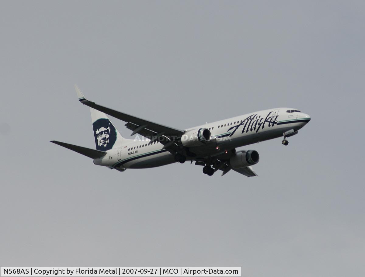 N568AS, 2007 Boeing 737-890 C/N 35183, Alaska