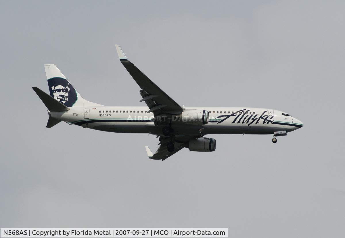 N568AS, 2007 Boeing 737-890 C/N 35183, Alaska