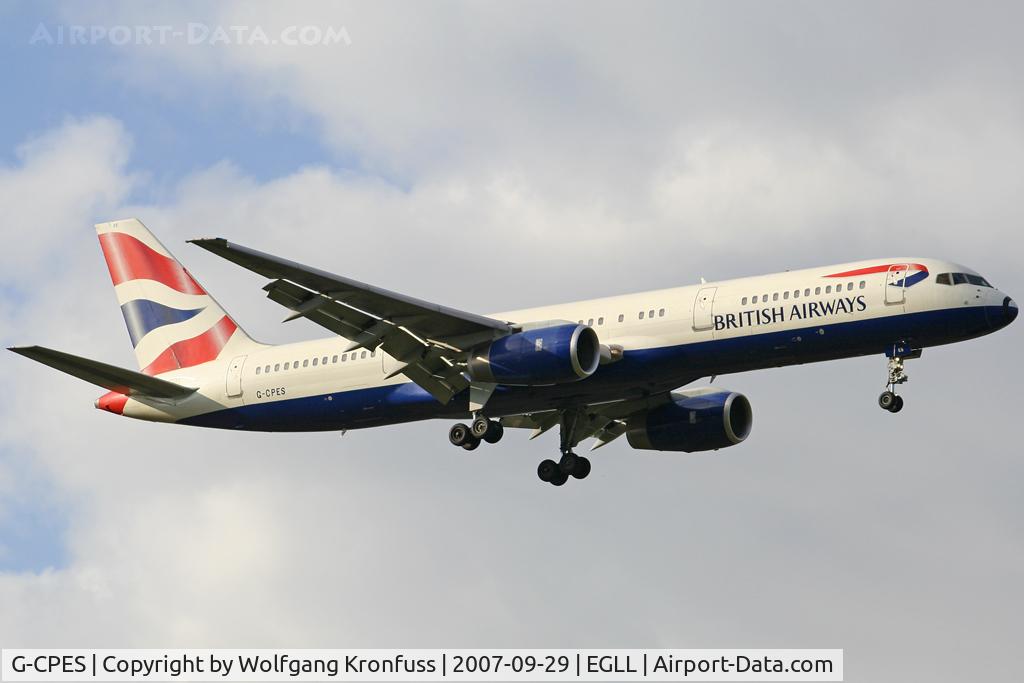 G-CPES, 1998 Boeing 757-236 C/N 29114, BA 757 on final RWY09L