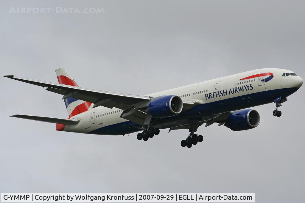 G-YMMP, 2001 Boeing 777-236 C/N 30315, on final RWY09L