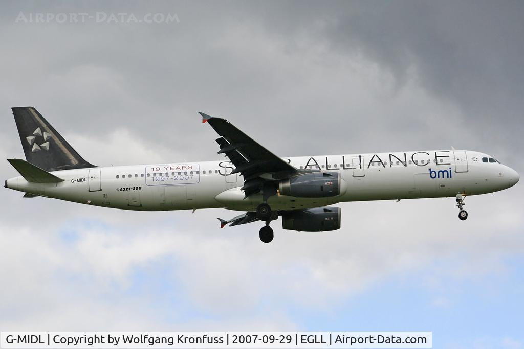 G-MIDL, 2000 Airbus A321-231 C/N 1174, 10 Years Anniversary of Star Alliance