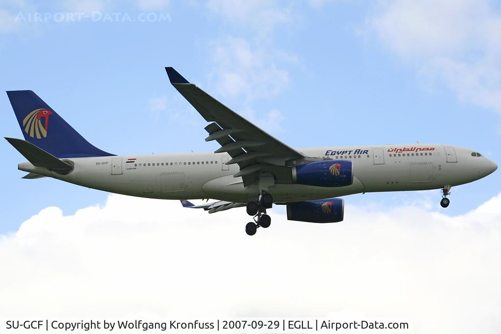 SU-GCF, 2004 Airbus A330-243 C/N 610, on final RWY09L
