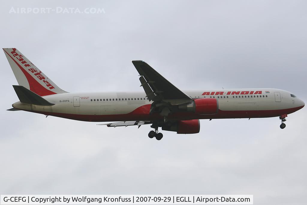 G-CEFG, 1994 Boeing 767-319 C/N 26264, on lease to Air India