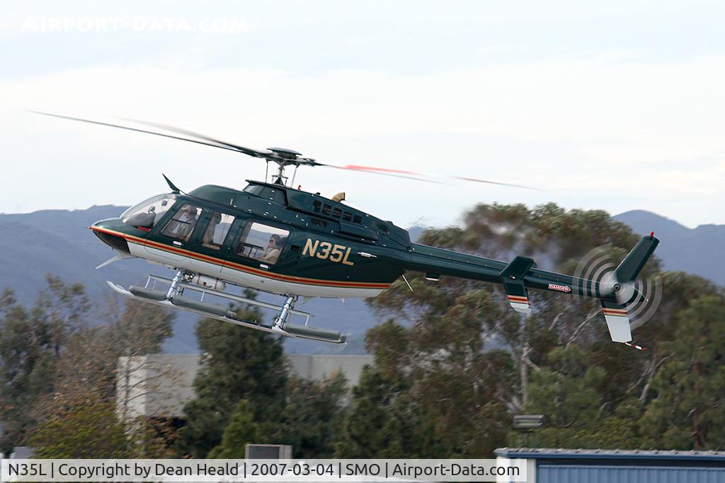 N35L, 2000 Bell 407 C/N 53402, 2000 Bell 407 arriving at Santa Monica.