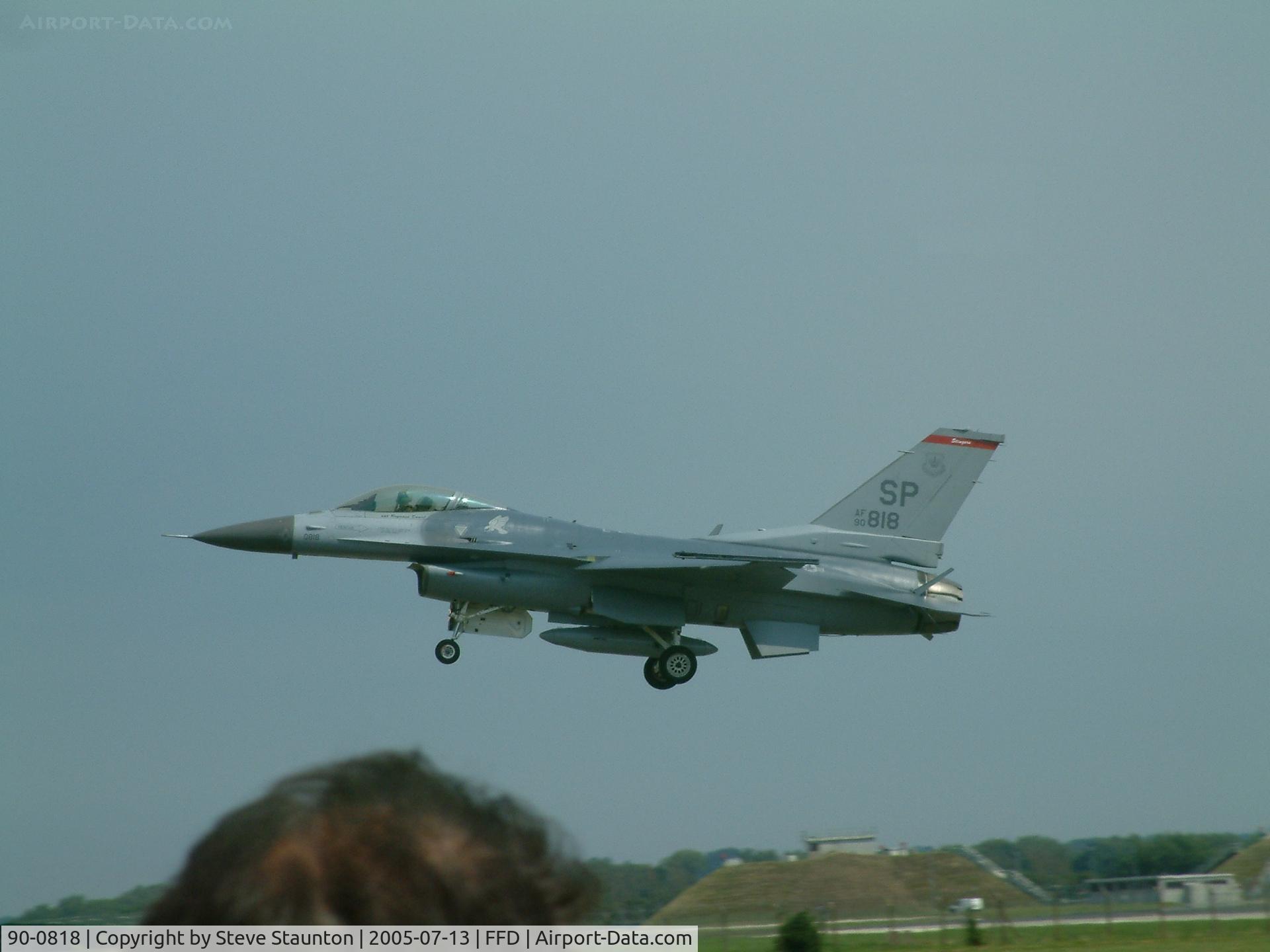 90-0818, 1990 General Dynamics F-16CG Night Falcon C/N CC-18, Royal International Air Tattoo 2005