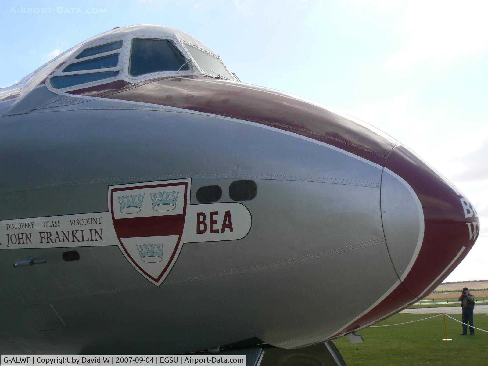 G-ALWF, 1952 Vickers Viscount 701 C/N 005, On display at Duxford Museum.