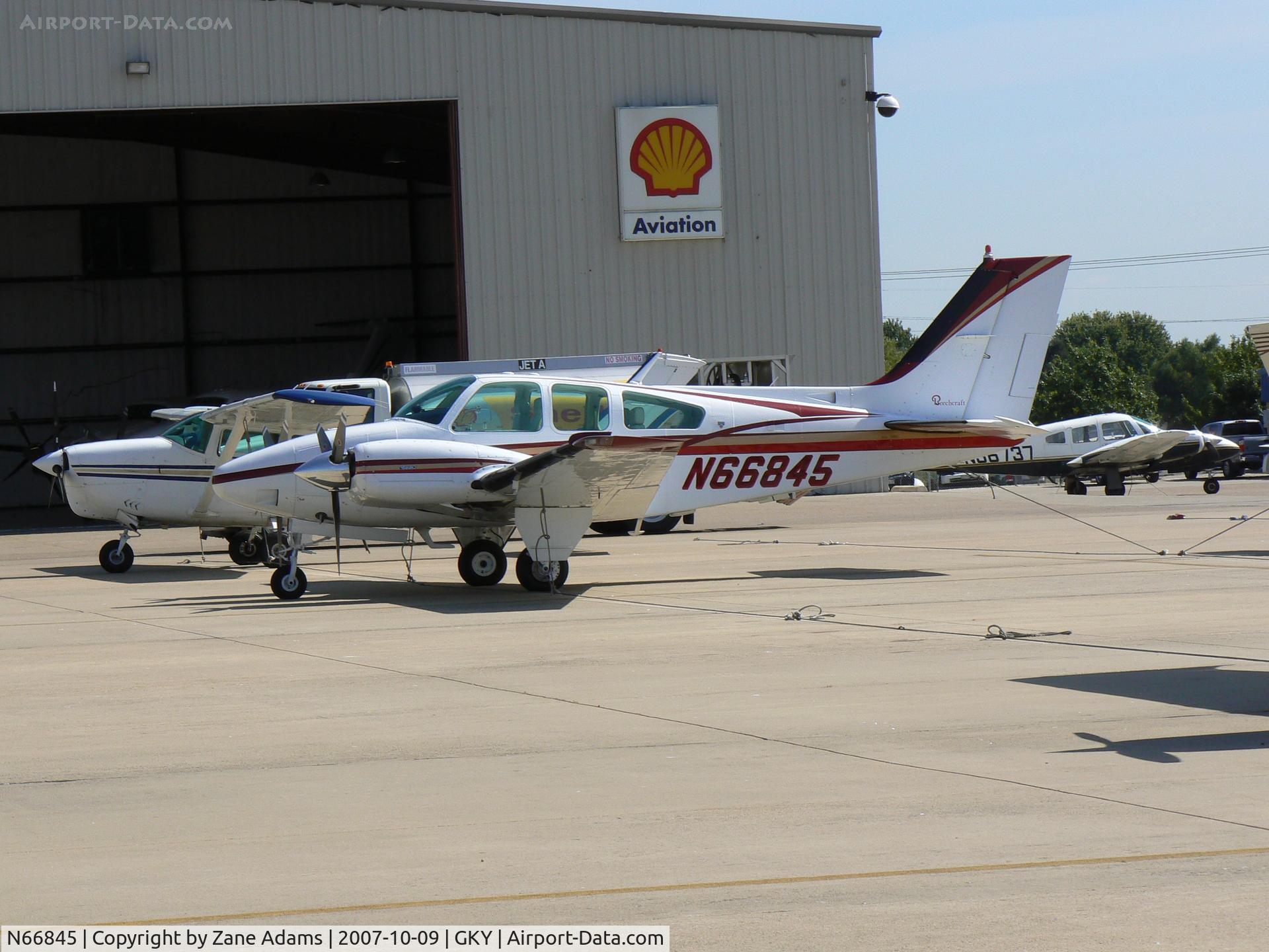 N66845, 1979 Beech 95-B55 (T42A) Baron C/N TC-2287, on the ramp at Arlington Muni