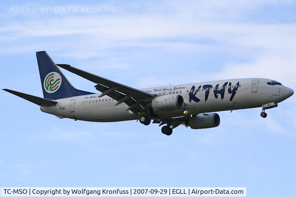 TC-MSO, 2002 Boeing 737-8S3 C/N 29246, on final RWY09L