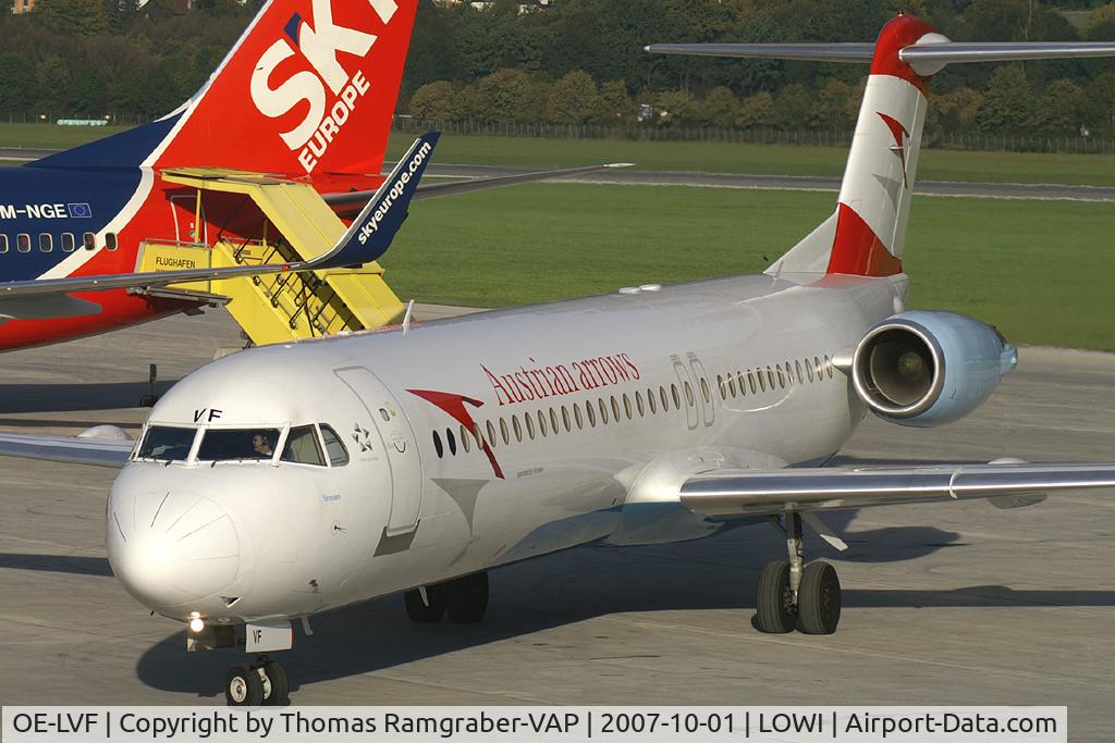 OE-LVF, 1993 Fokker 100 (F-28-0100) C/N 11483, Austrian Arrows Fokker 100