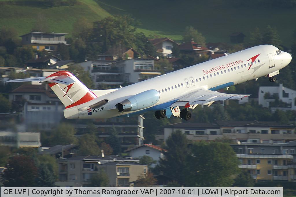 OE-LVF, 1993 Fokker 100 (F-28-0100) C/N 11483, Austrian Arrows Fokker 100