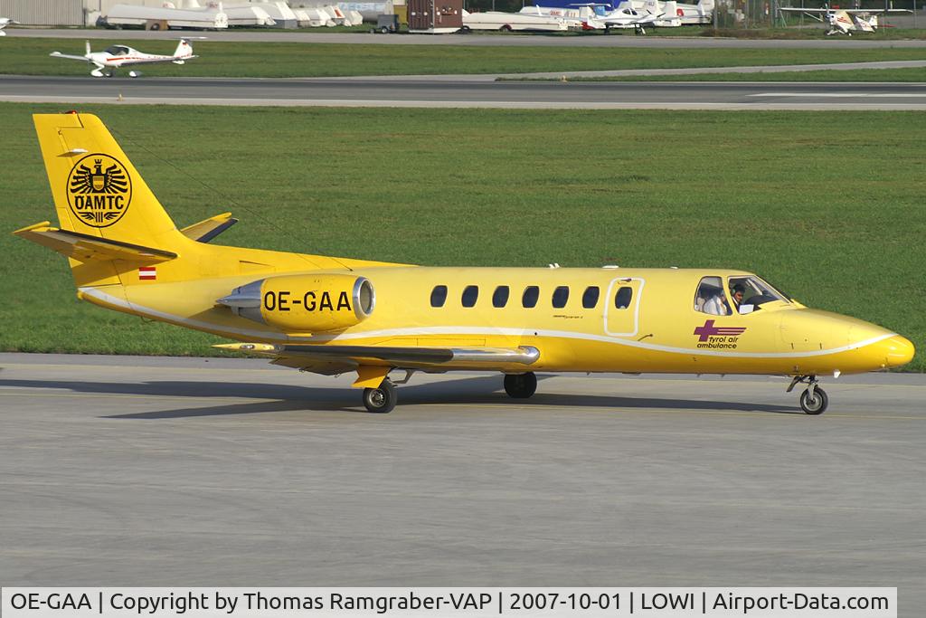 OE-GAA, Cessna 560 Citation V C/N 560-0111, Tyrol Air Ambulance Cessna 560 Citation 5