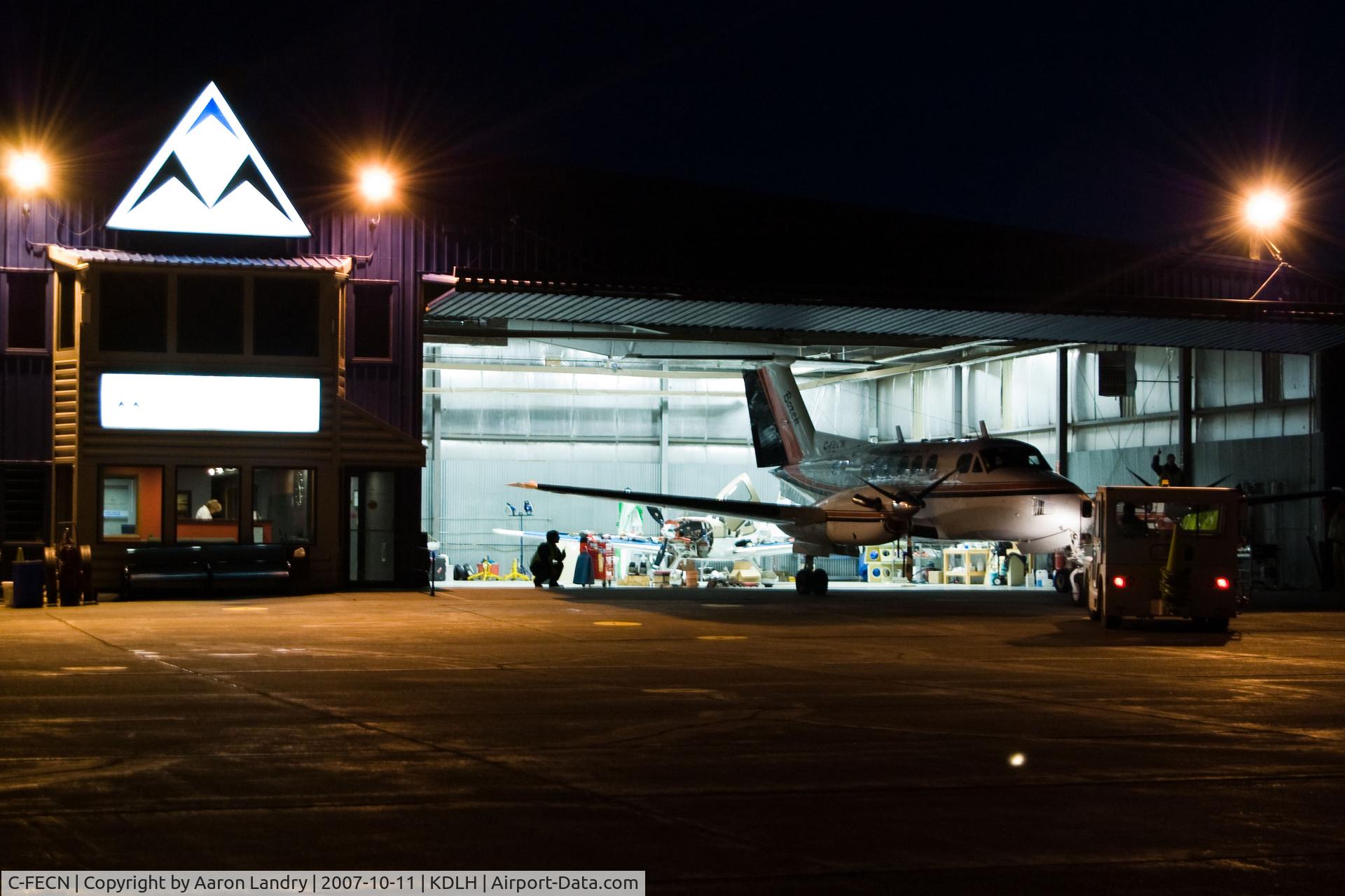 C-FECN, 2006 Bombardier BD-700-1A11 Global 5000 C/N 9188, Being Hangared at KDLH
