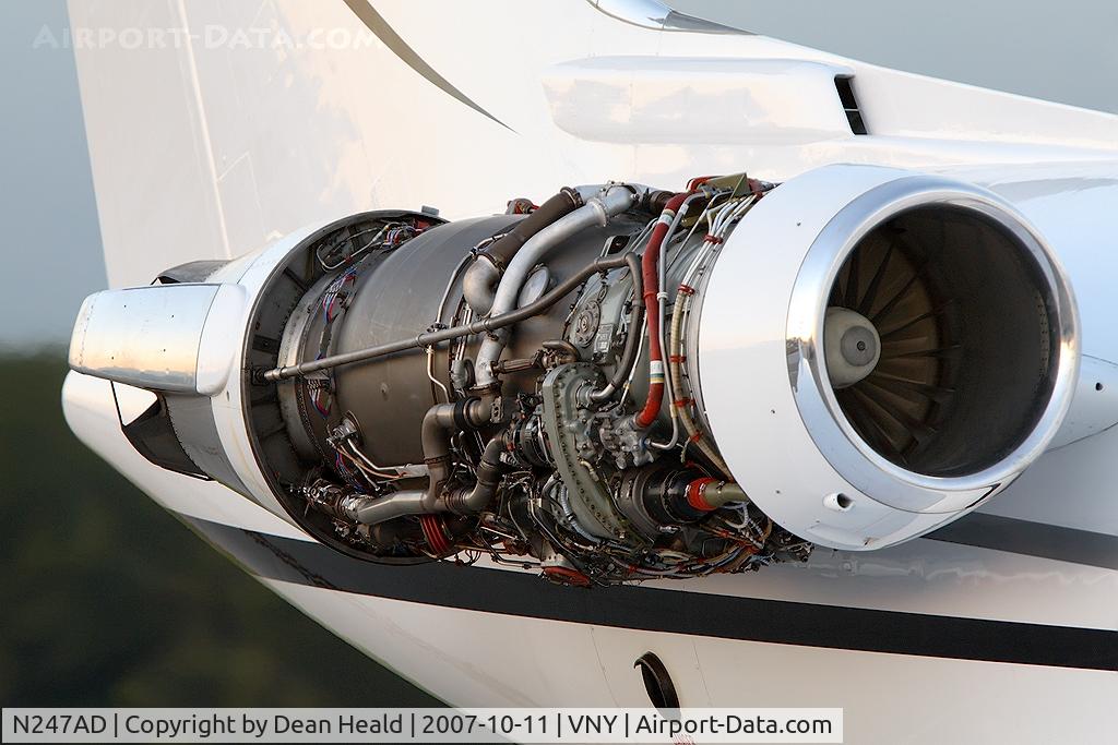 N247AD, Gulfstream Aerospace G-II(SP) C/N 208, Engine shot of Gulfstream G-II(SP) taxiing to parking after engine tests.