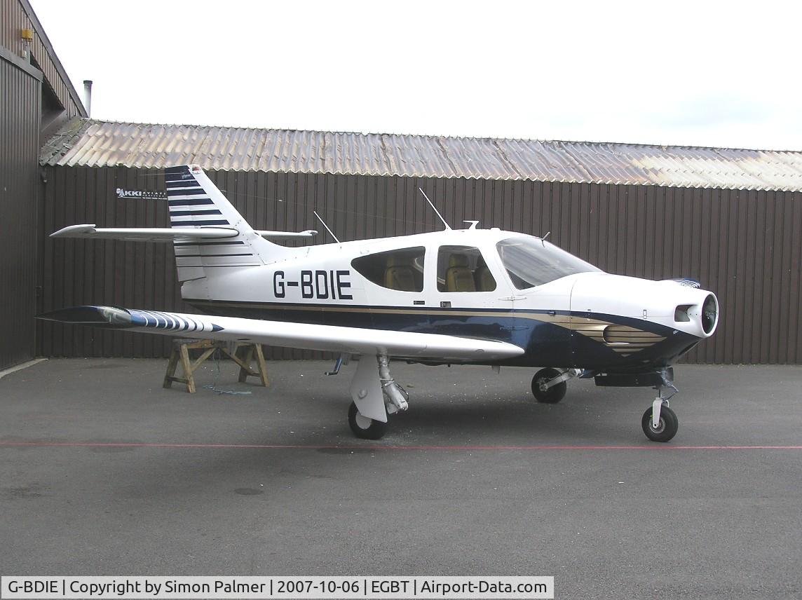G-BDIE, 1975 Rockwell International 112 Commander C/N 342, Commander 112 not going anywhere at Turweston