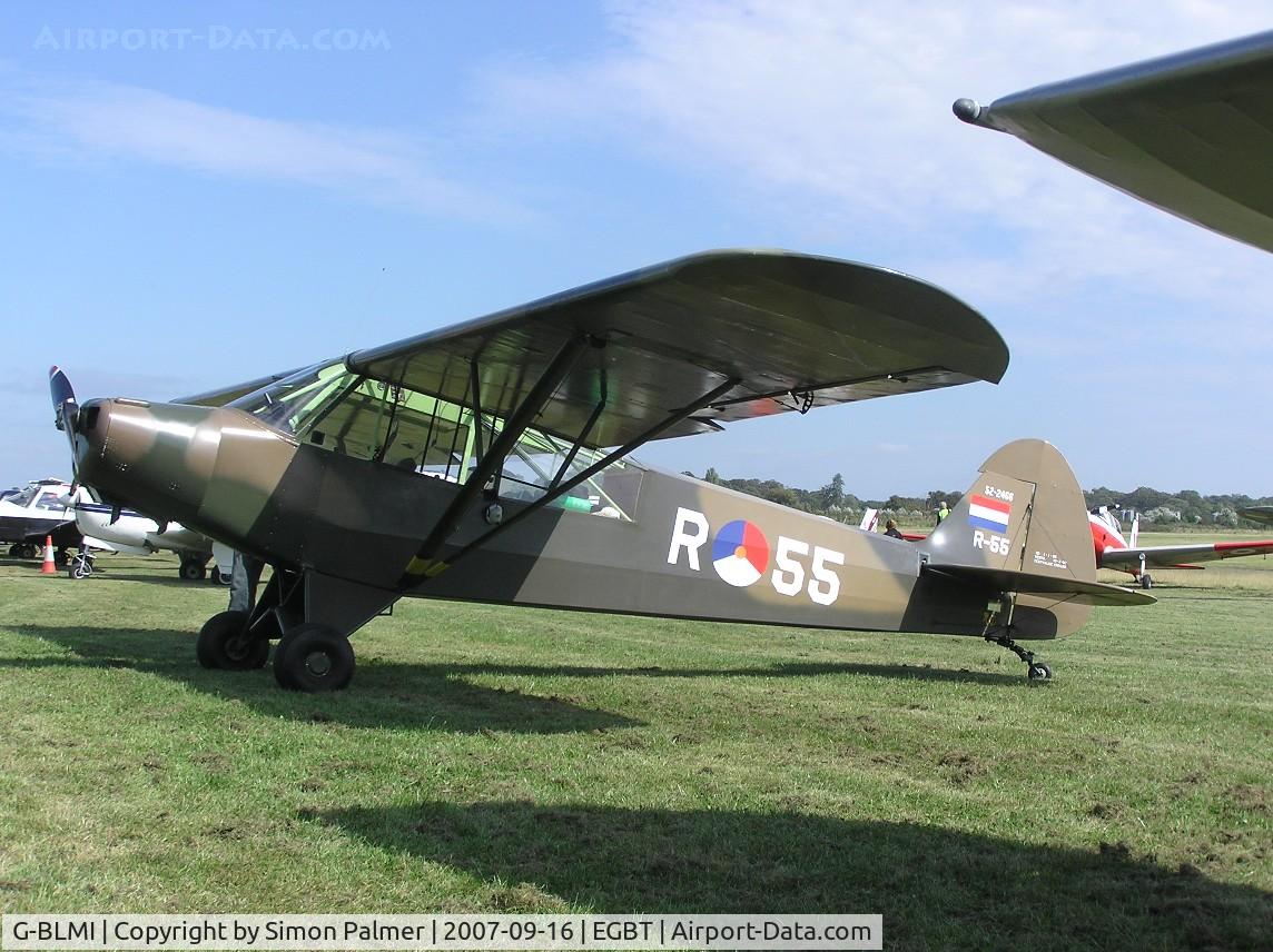 G-BLMI, 1952 Piper L-18C Super Cub (PA-18-95) C/N 18-2066, Super Cub visiting the Turweston fly-in