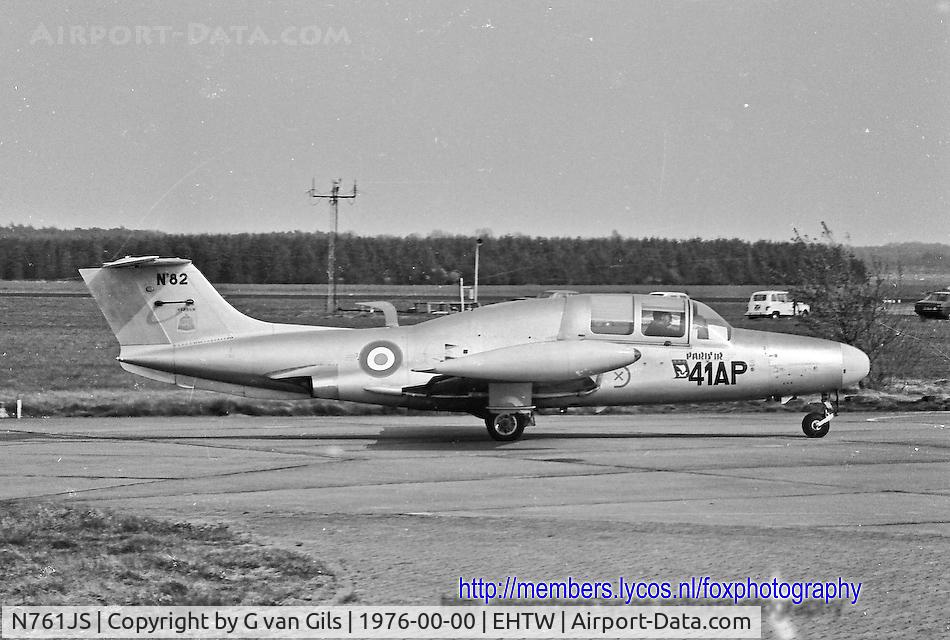 N761JS, Morane-Saulnier MS-760 Paris IR C/N 82, This is the Paris at France service during the 1976 tactical weapens meet at Twenthe airbase in the Netherlands.
