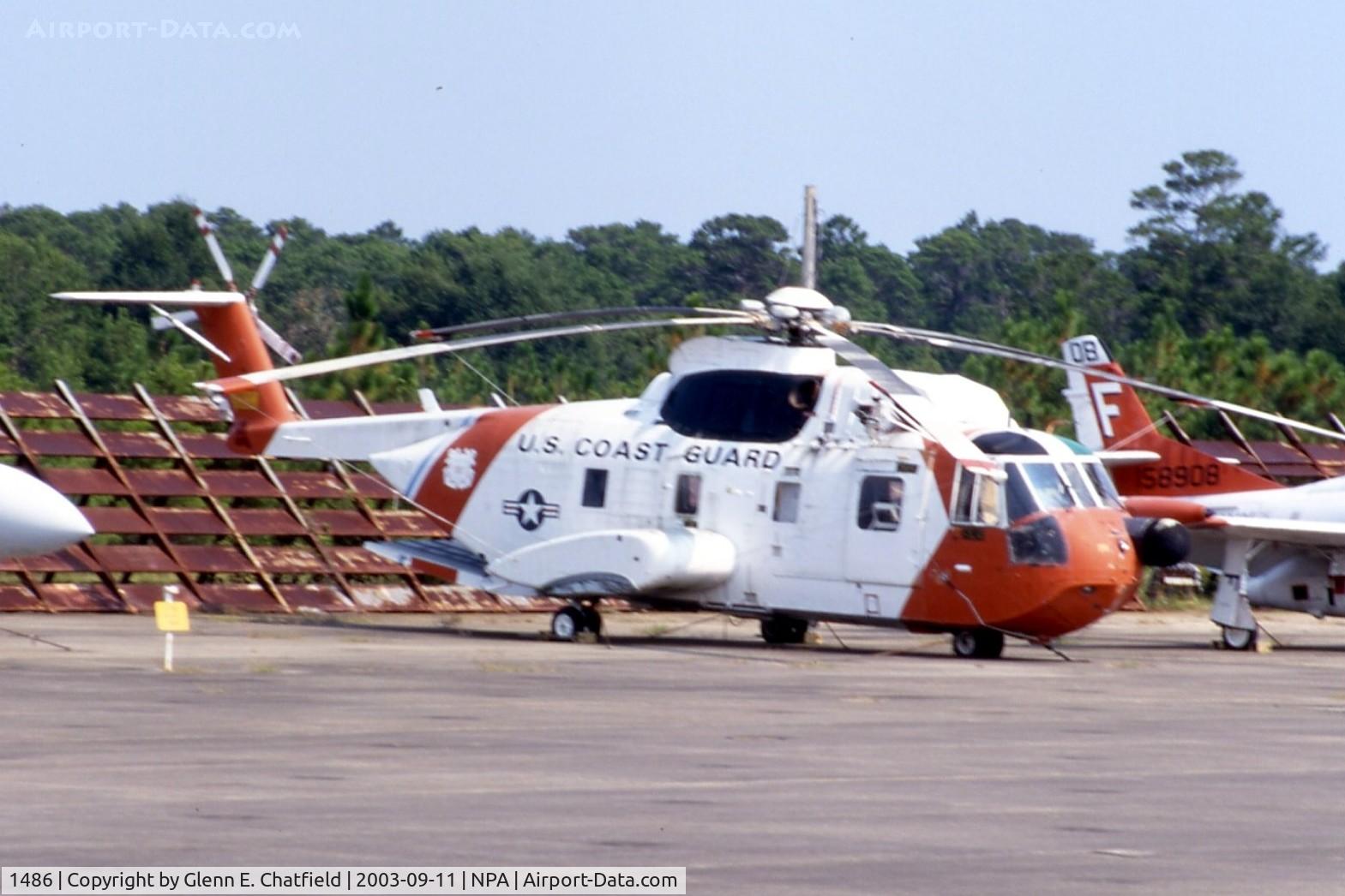 1486, Sikorsky HH-3F Pelican C/N 61663, HH-3F at the National Museum of Naval Aviation.  Shot from a fast moving bus.