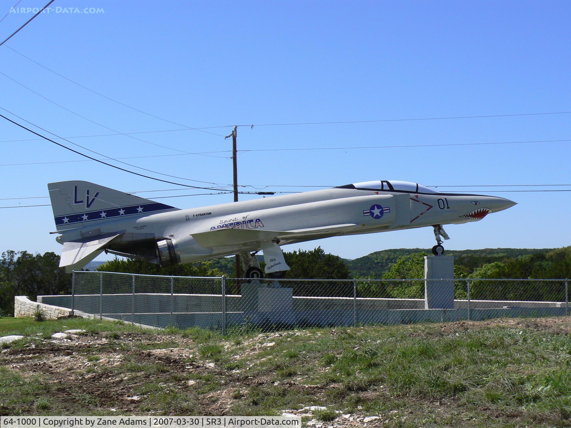 64-1000, 1964 McDonnell RF-4C Phantom II C/N 665, On display at Lago Vista