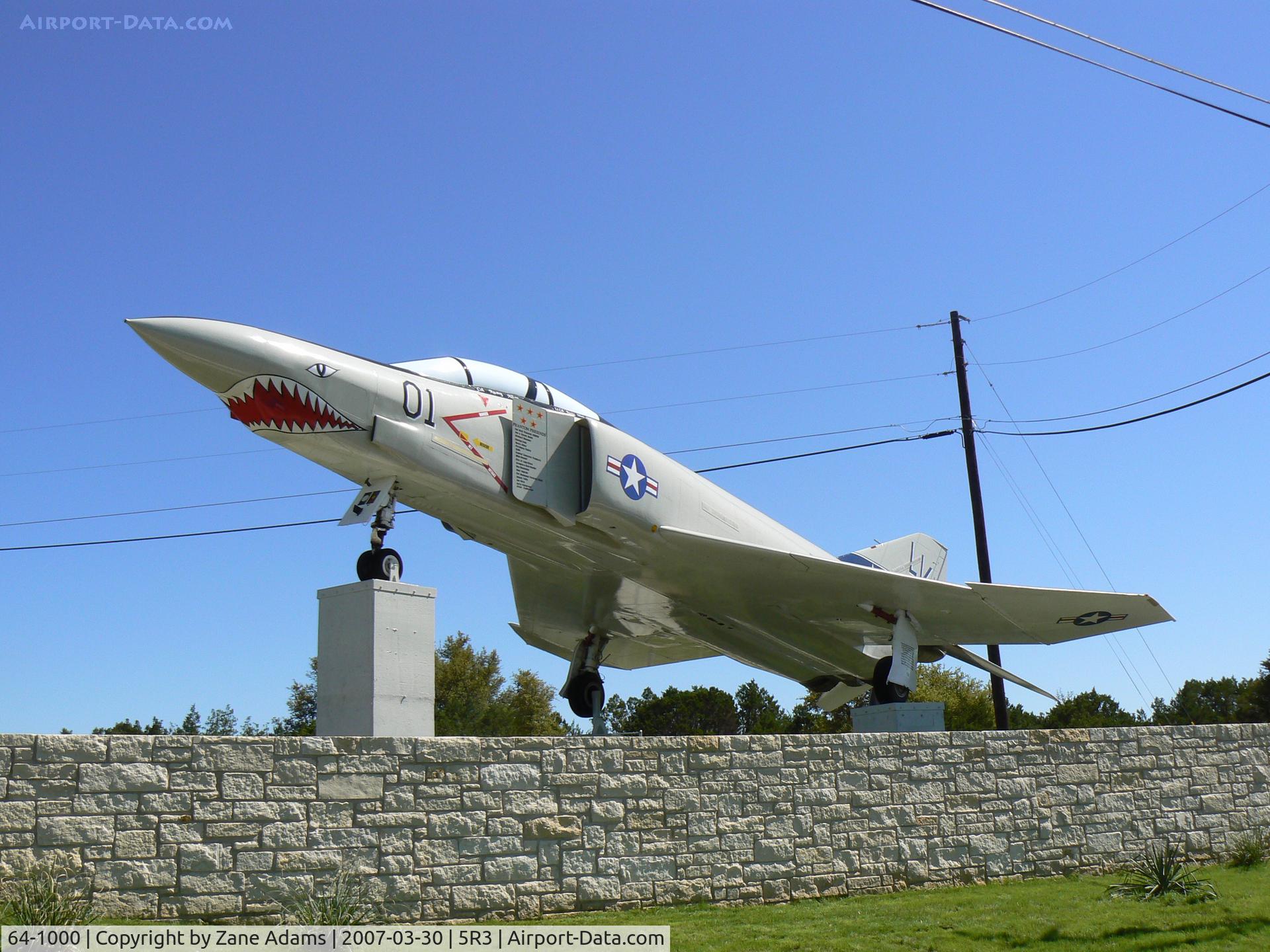 64-1000, 1964 McDonnell RF-4C Phantom II C/N 665, On display at Lago Vista