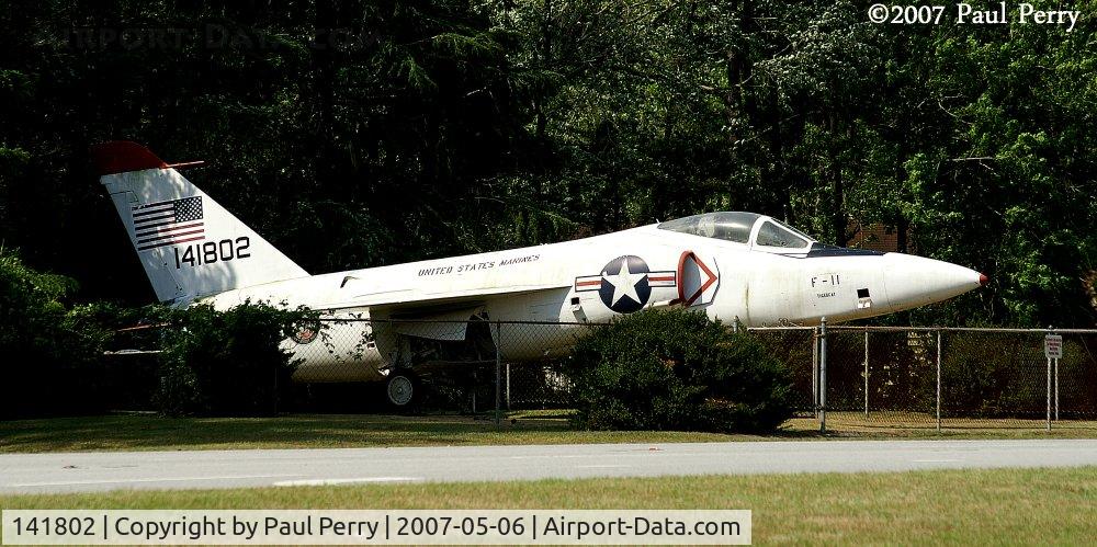 141802, Grumman F-11A Tiger C/N 119, Overlooking the highway in New Bern