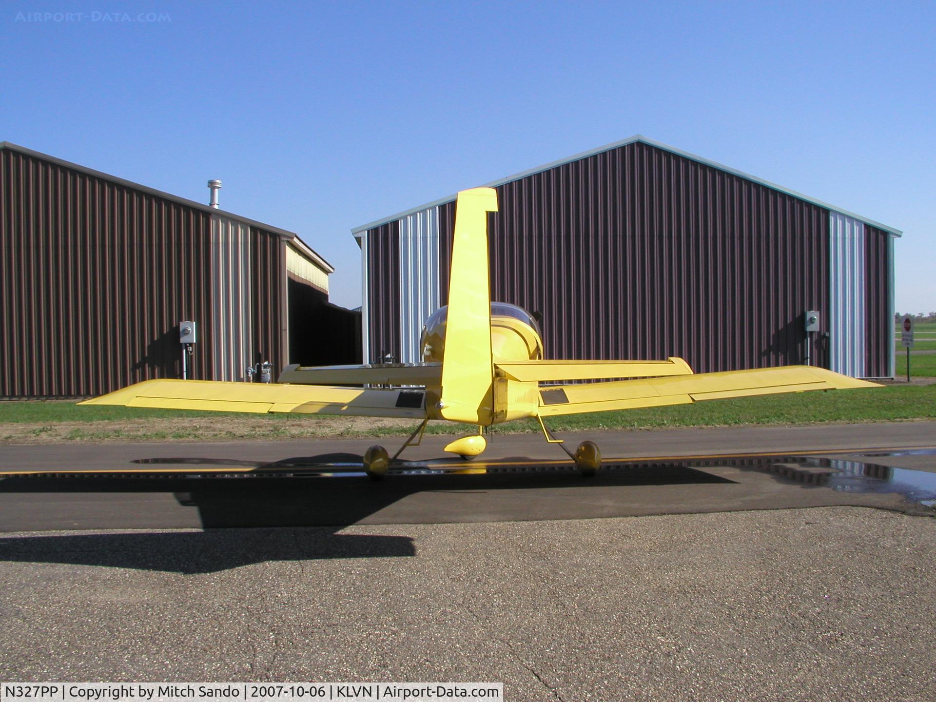 N327PP, 2005 Vans RV-7A C/N 70380, Parked outside the hangar.