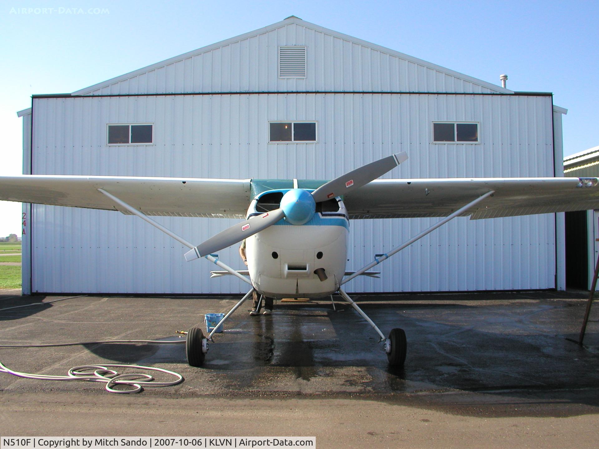 N510F, 1956 Cessna 180 C/N 32451, Parked outside the hangar.