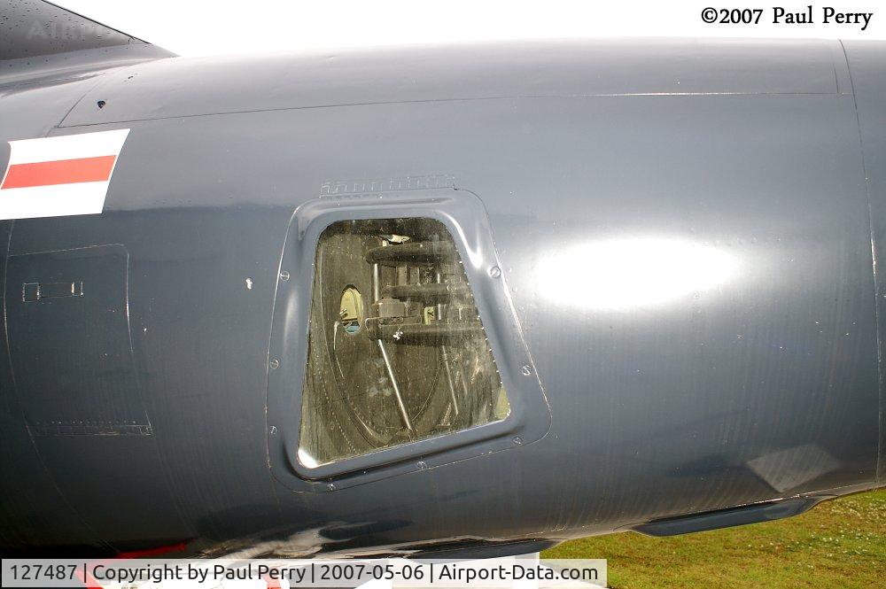 127487, Grumman F9F-6P Cougar C/N Not found 127487, One of the oblique camera windows