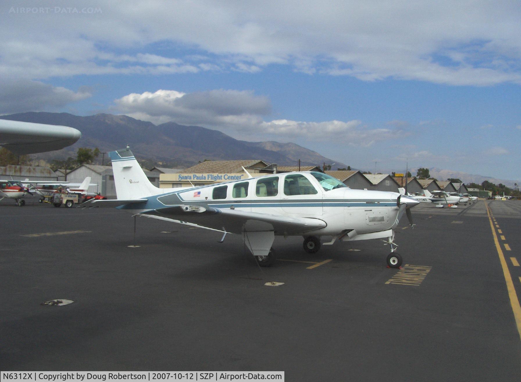N6312X, 1982 Beech A36 Bonanza 36 C/N E-2022, 1982 Beech A36 BONANZA, Experimental certification