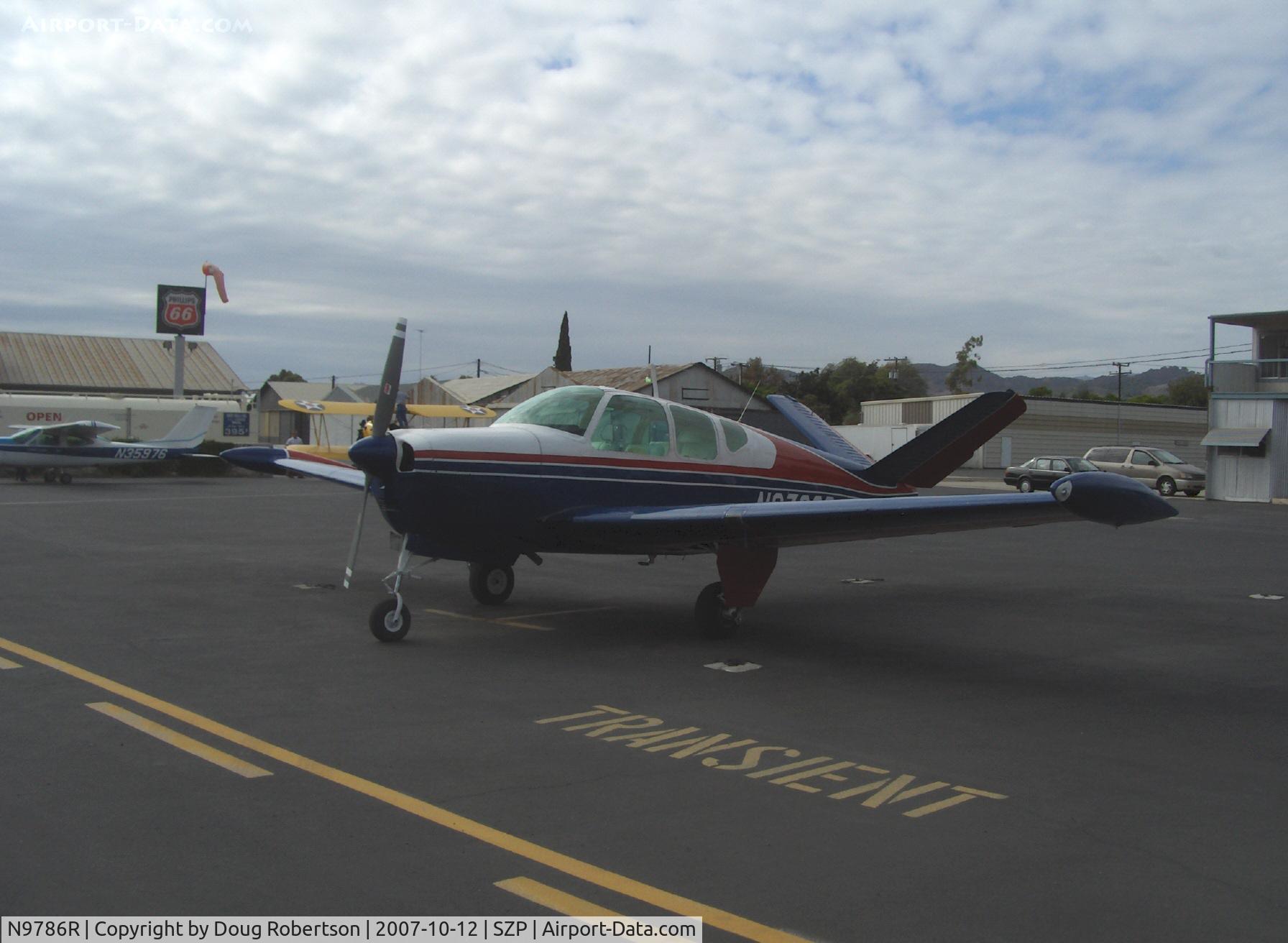 N9786R, 1960 Beech M35 Bonanza C/N D-6299, 1960 Beech M35 BONANZA, Continental IO-470-C 250 Hp
