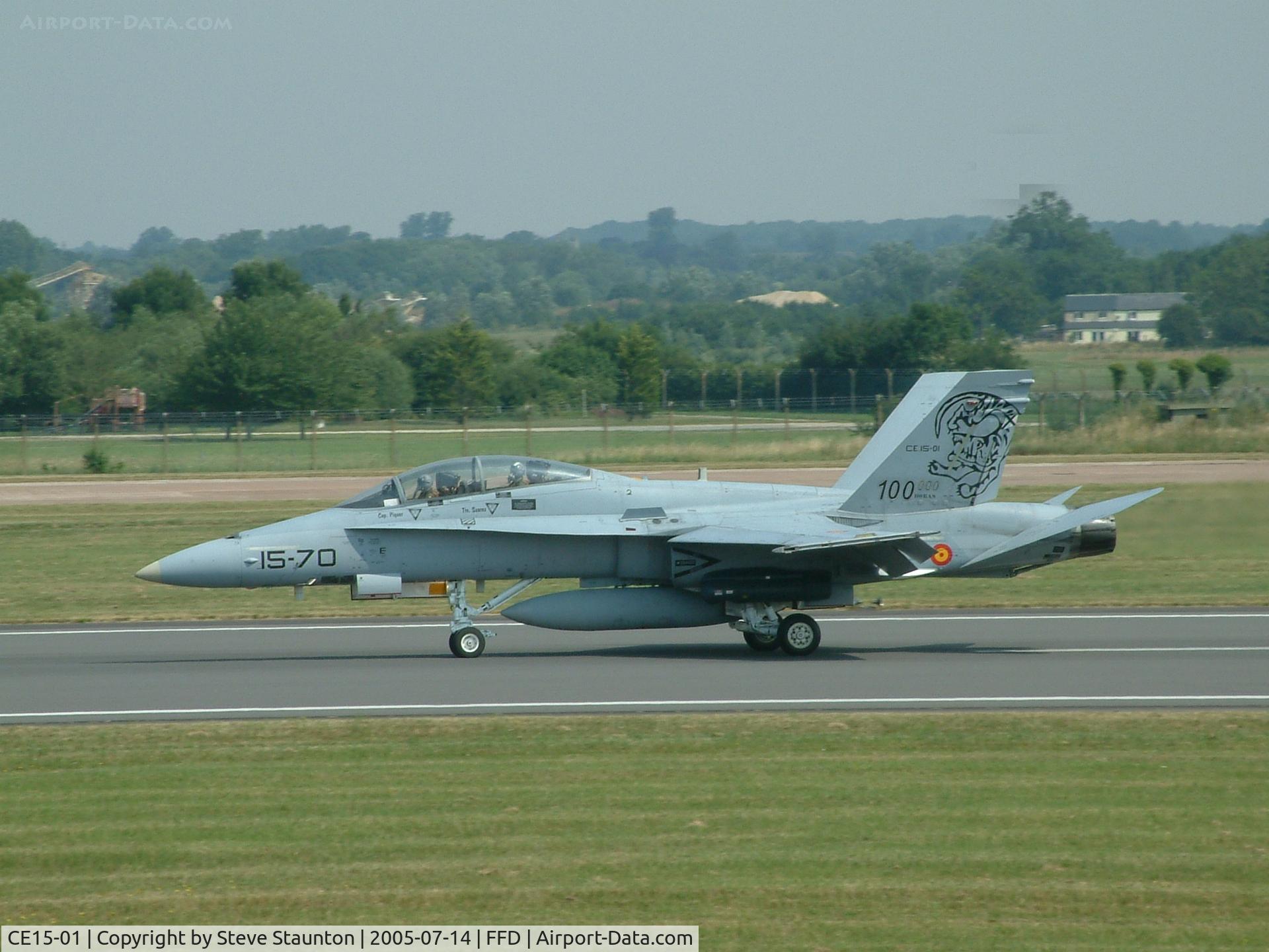 CE15-01, 1985 McDonnell Douglas EF-18BM Hornet C/N 0371/B060, Royal International Air Tattoo 2005