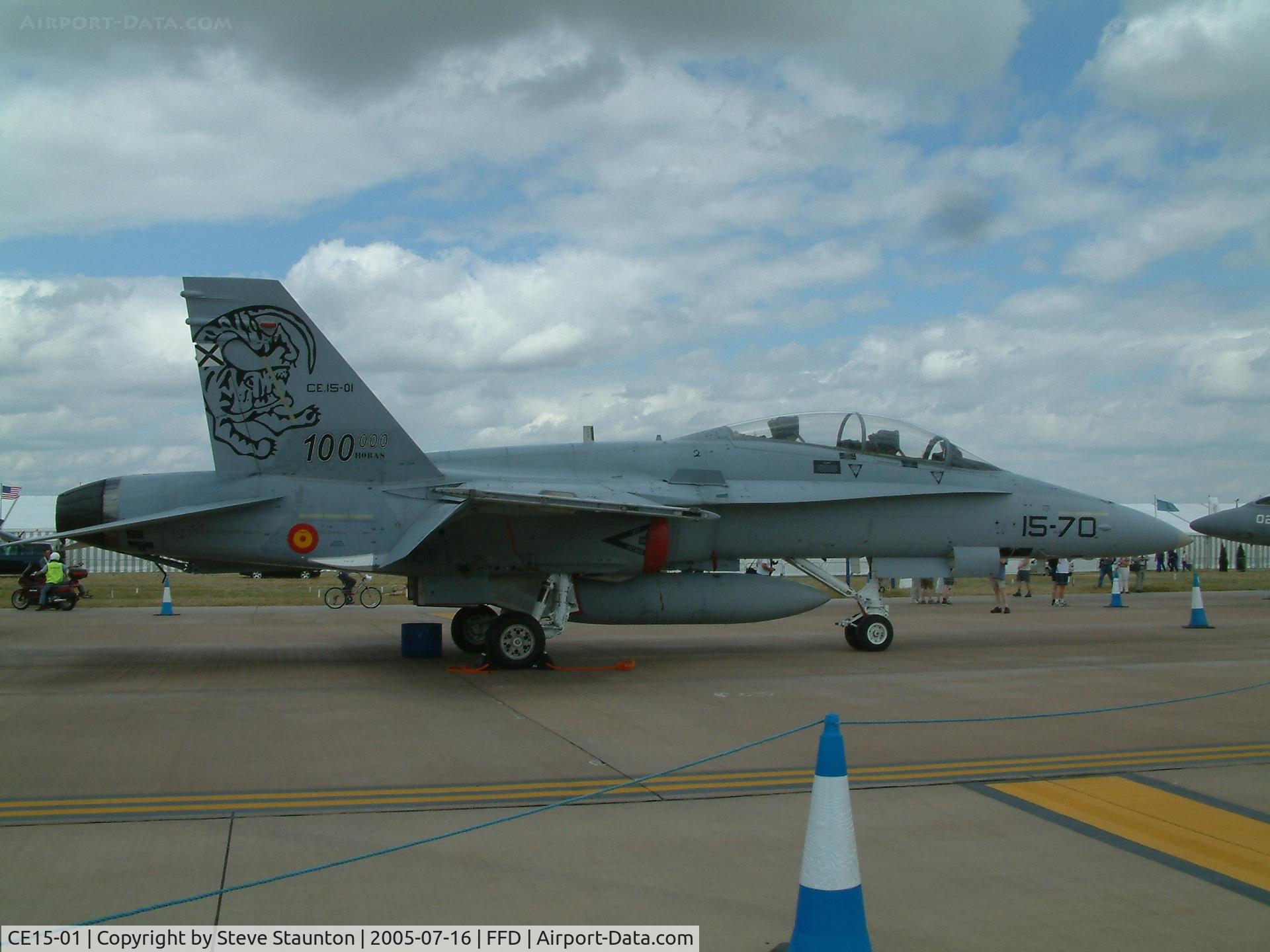 CE15-01, 1985 McDonnell Douglas EF-18BM Hornet C/N 0371/B060, Royal International Air Tattoo 2005