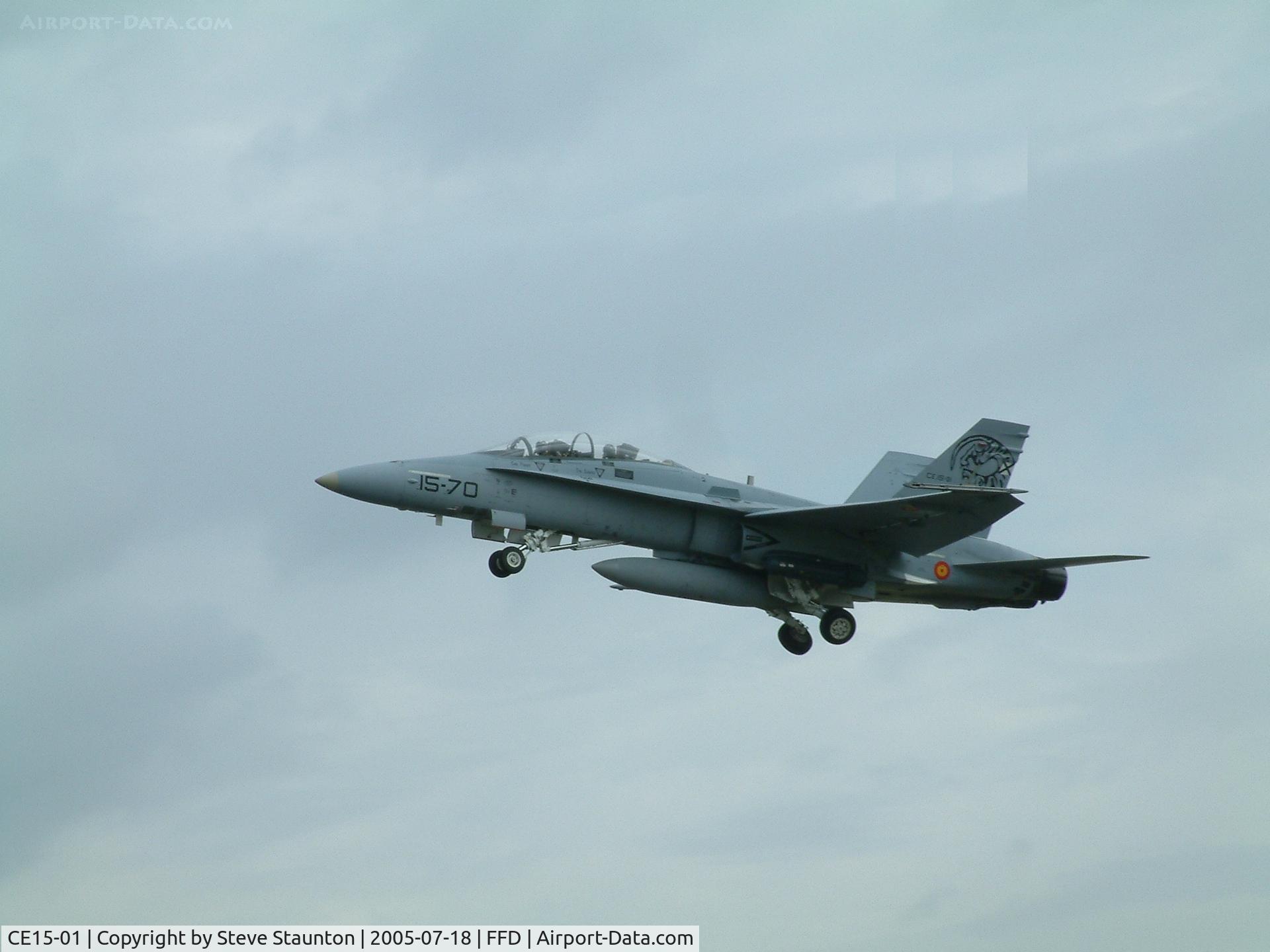 CE15-01, 1985 McDonnell Douglas EF-18BM Hornet C/N 0371/B060, Royal International Air Tattoo 2005
