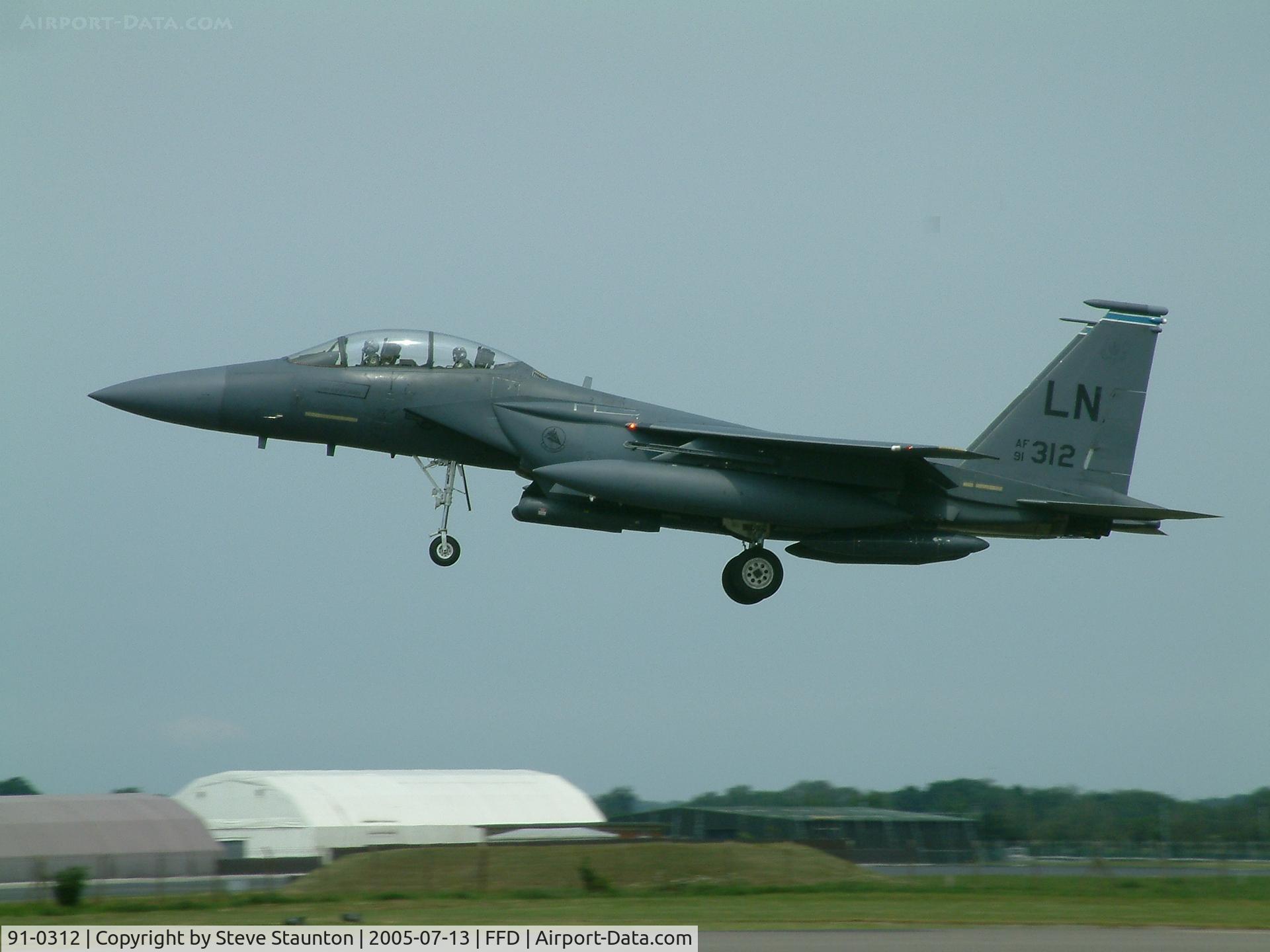 91-0312, 1991 McDonnell Douglas F-15E Strike Eagle C/N 1219/E177, Royal International Air Tattoo 2005