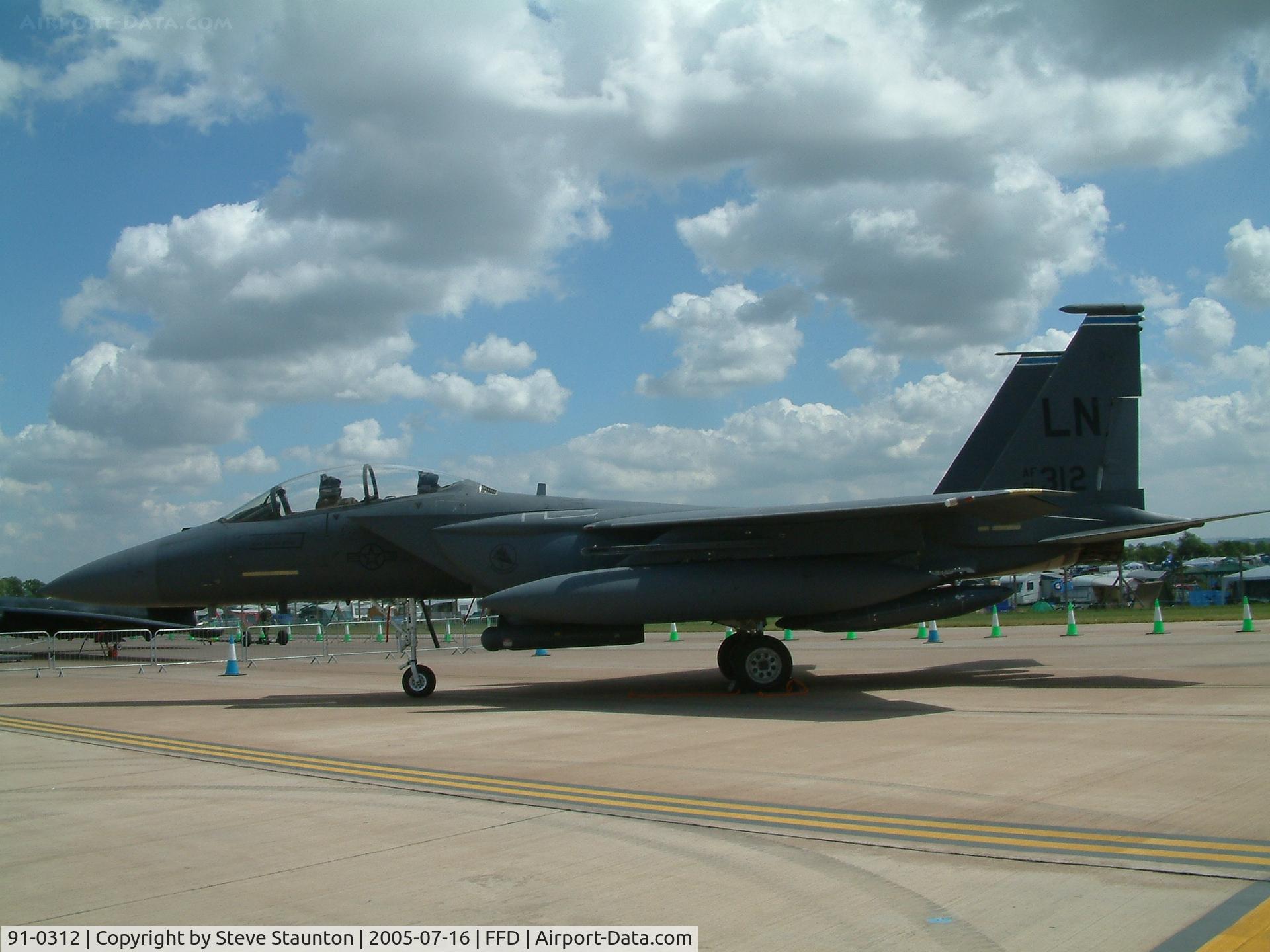 91-0312, 1991 McDonnell Douglas F-15E Strike Eagle C/N 1219/E177, Royal International Air Tattoo 2005