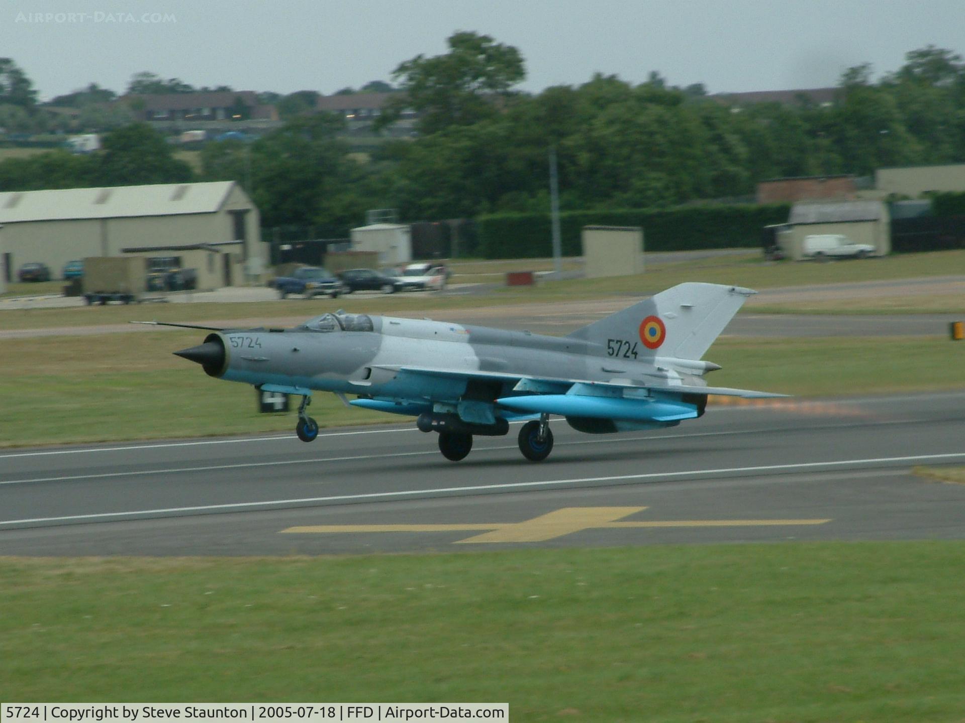 5724, Mikoyan-Gurevich MiG-21 C/N 96005724/0418, Royal International Air Tattoo 2005