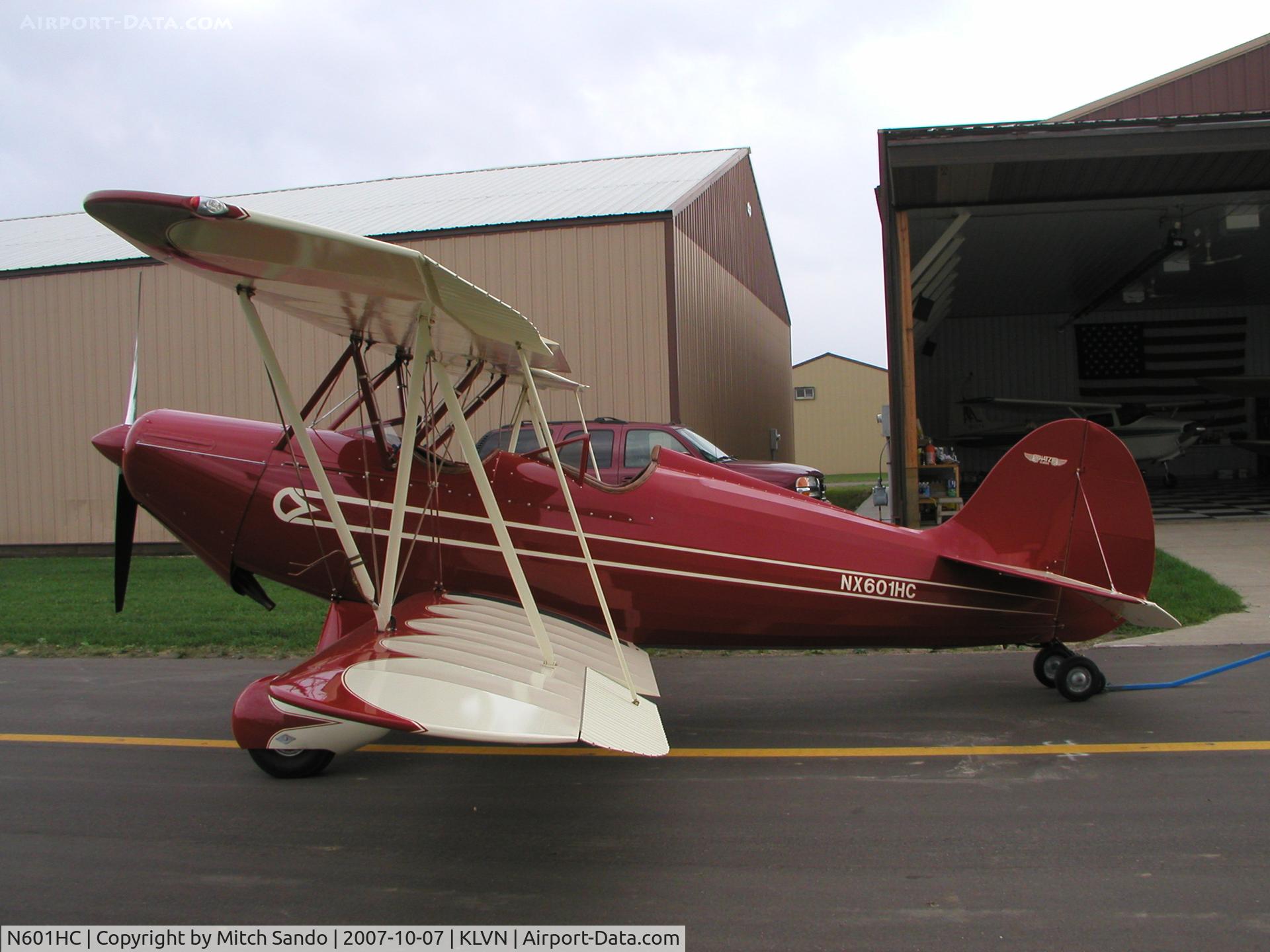 N601HC, 2003 Hatz Biplane C/N 006, Parked outside the hangar.