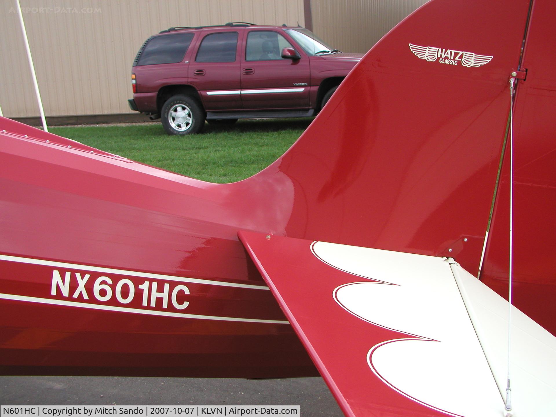 N601HC, 2003 Hatz Biplane C/N 006, Parked outside the hangar.