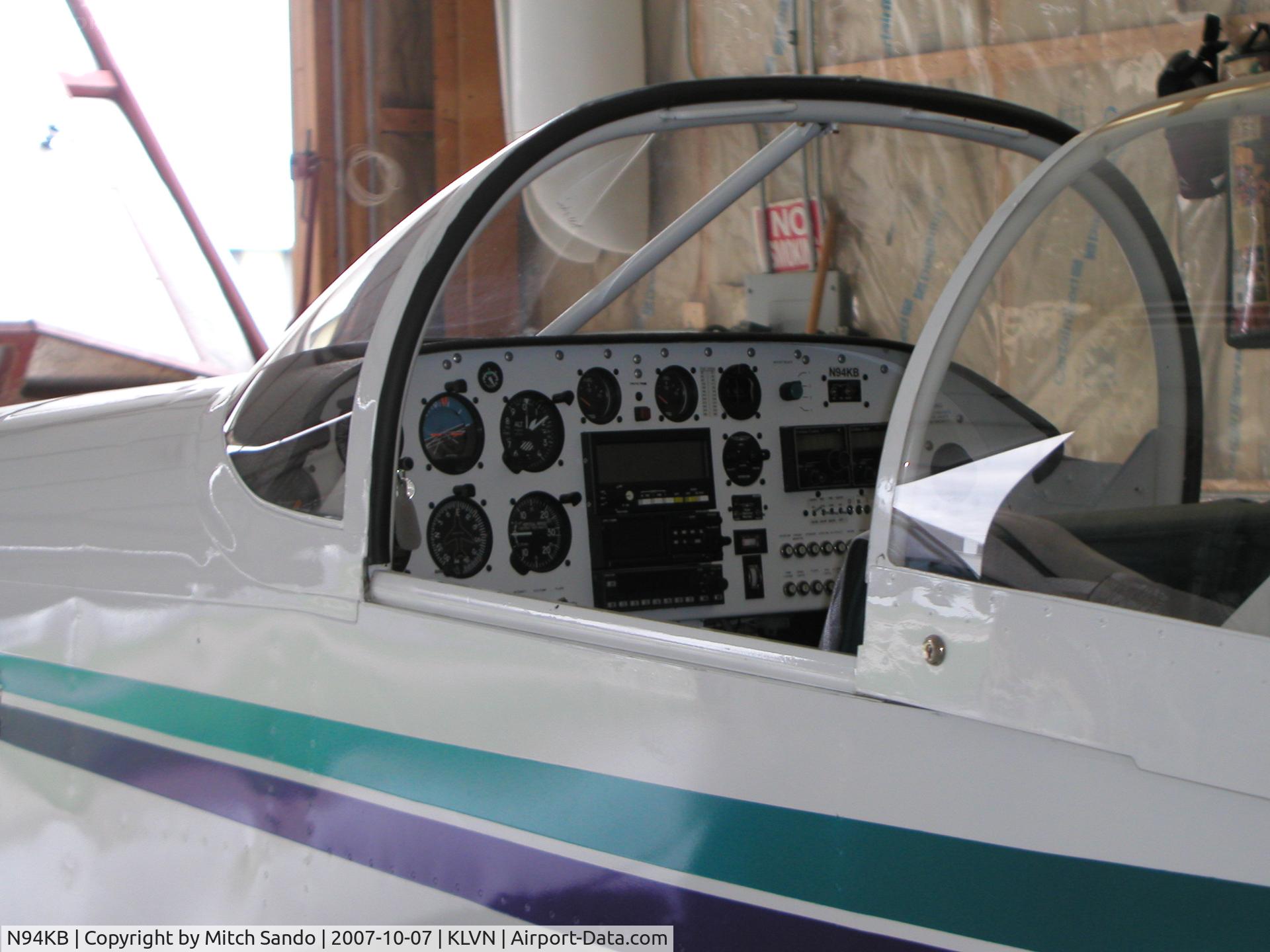 N94KB, 2000 Vans RV-6A C/N 23929, Parked inside the hangar.