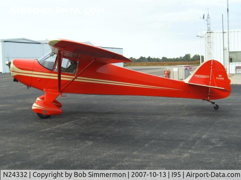 N24332, 1940 Taylorcraft BC-65 C/N 1667, Mike Lutz's award winning ride on the ramp in Kenton, OH