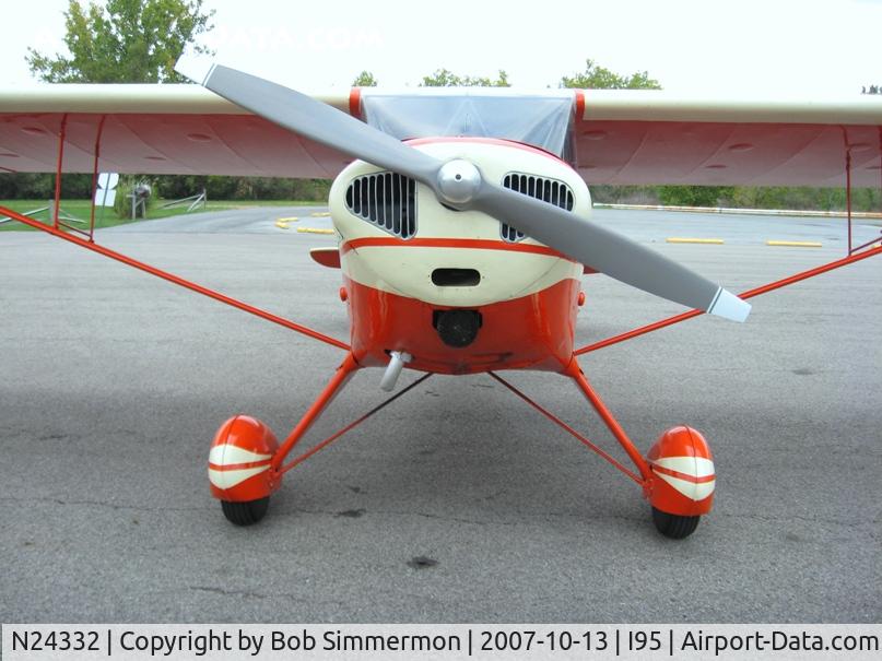 N24332, 1940 Taylorcraft BC-65 C/N 1667, Mike Lutz's award winning ride on the ramp in Kenton, OH