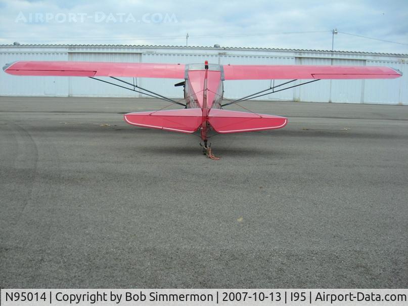 N95014, 1946 Taylorcraft BC12-D C/N 9414, Sam Weaver's ride on the ramp in Kenton, OH