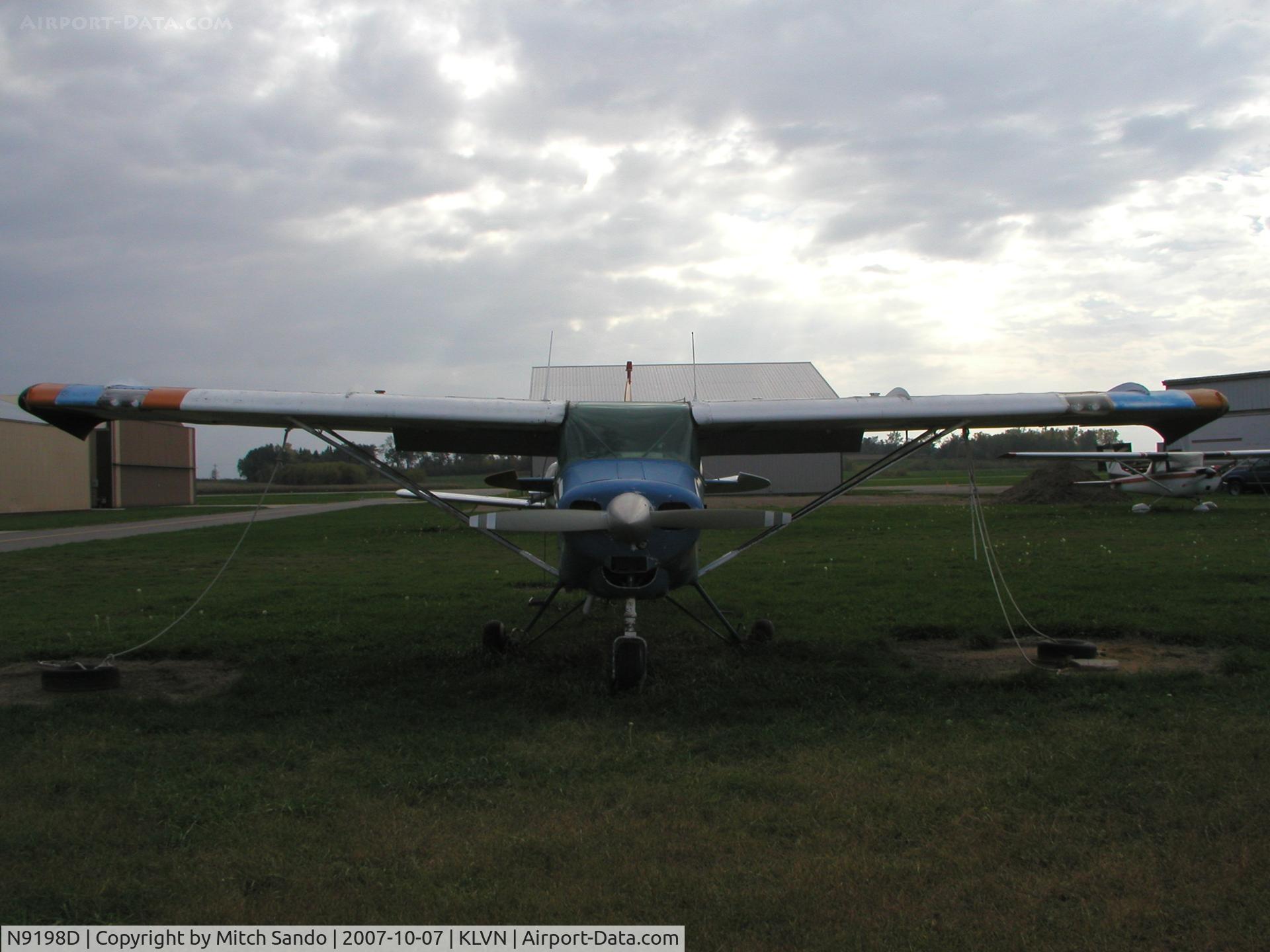 N9198D, 1958 Piper PA-22-160 Tri Pacer C/N 22-6257, Tied down at Airlake.