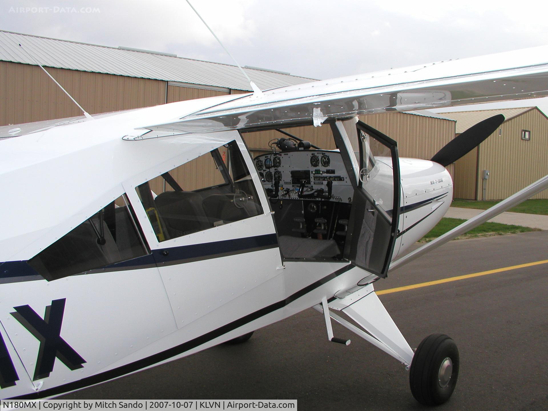 N180MX, 2007 Maule MX-7-180B Star Rocket C/N 22025C, Parked outside the hangar.