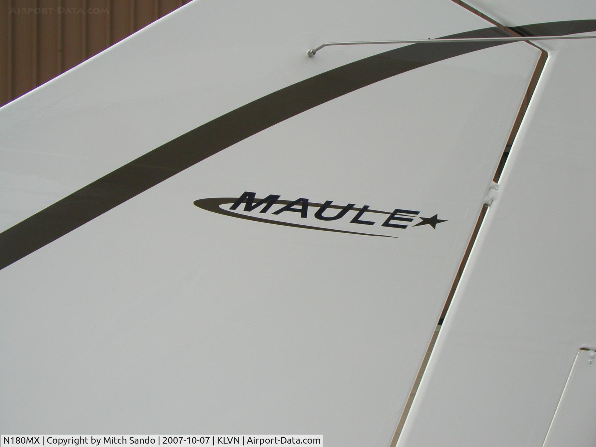 N180MX, 2007 Maule MX-7-180B Star Rocket C/N 22025C, Parked outside the hangar.