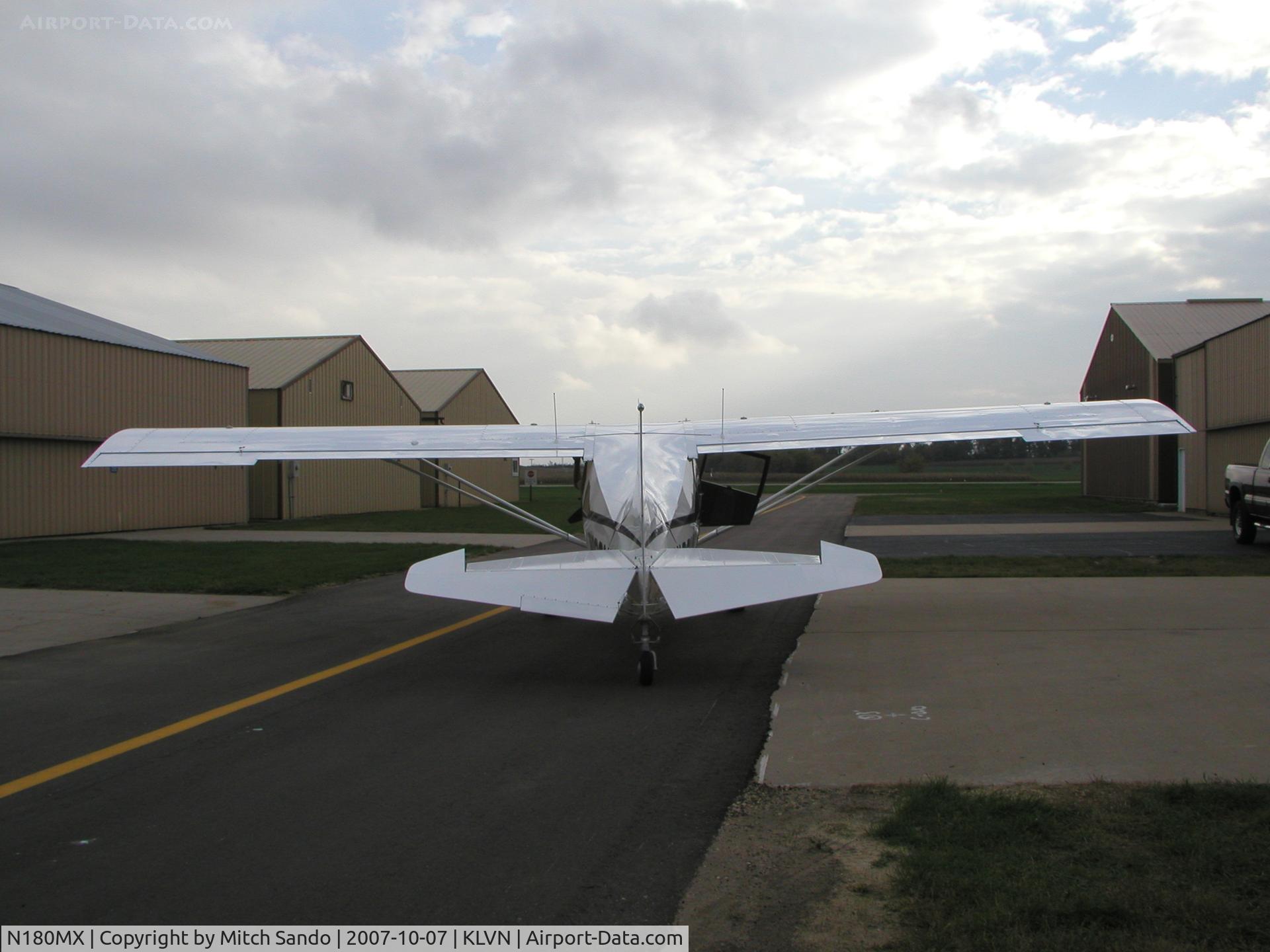 N180MX, 2007 Maule MX-7-180B Star Rocket C/N 22025C, Parked outside the hangar.