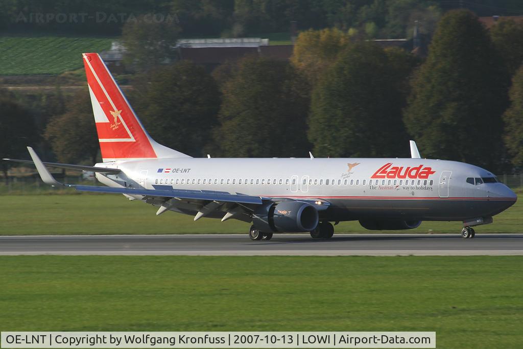 OE-LNT, 2006 Boeing 737-8Z9 C/N 33834, landing RWY08