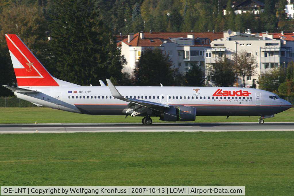 OE-LNT, 2006 Boeing 737-8Z9 C/N 33834, landing RWY08
