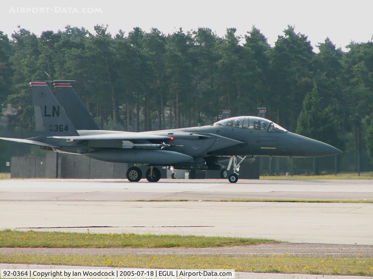 92-0364, 1992 McDonnell Douglas F-15E Strike Eagle C/N 1249/E207, McDonnell-Douglas F-15E/48 FW/RAF Lakenheath 2005